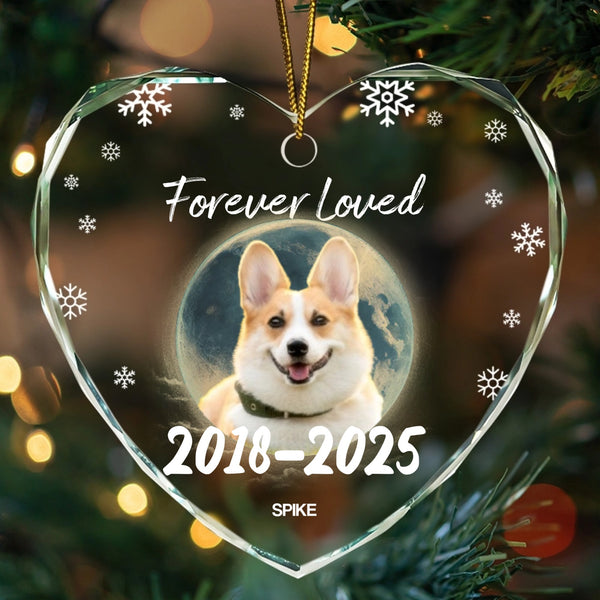 Crystal Heart Ornament Memorial Keepsake Forever Loved Perfect Gift