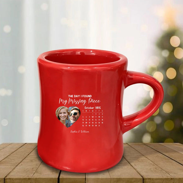 Personalized The Day I Found My Missing Piece Mug, Personalized Mug Gift For Couples