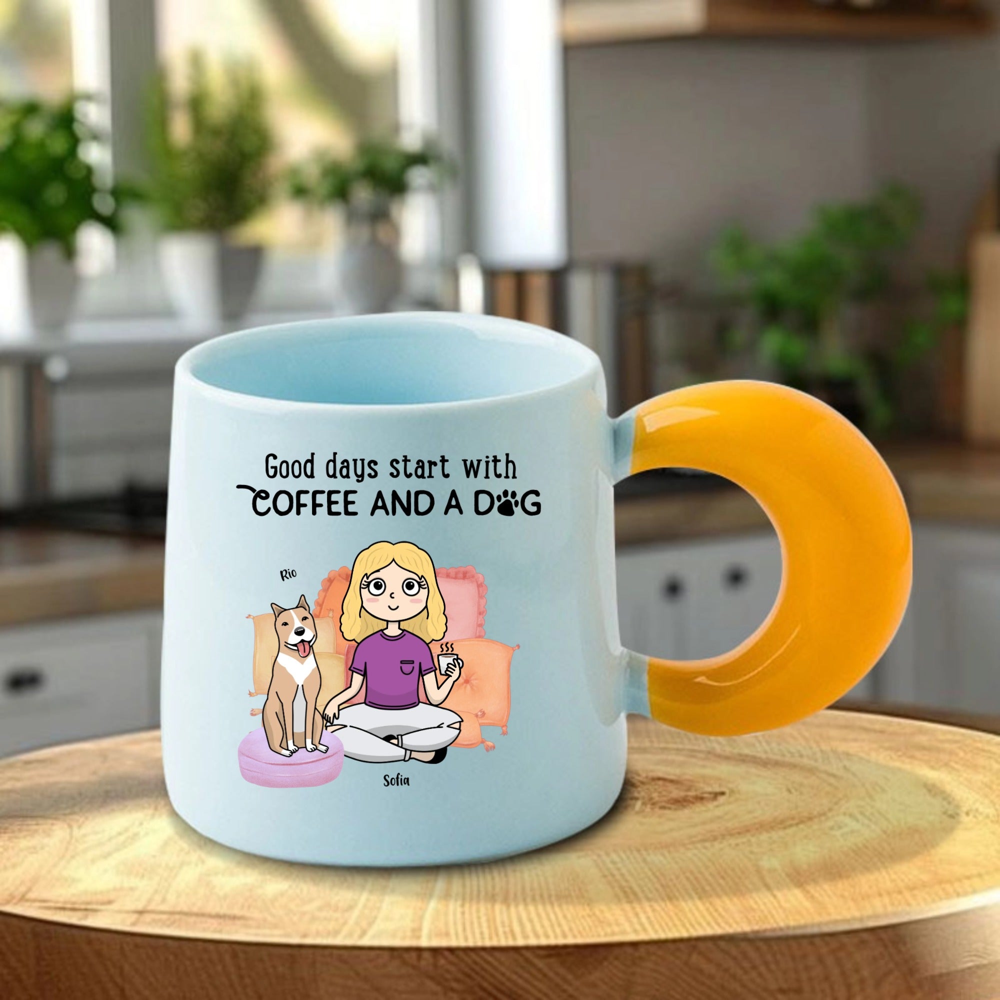 Personalized Good Days Start With Coffee And A Dog Mug, A Cozy Gift For Your Best Friend